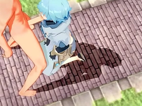 原神耽美-公子x重云激烈性爱-伪娘变装日本亚洲动漫游戏色情男同 hot sexy gay chinese porn