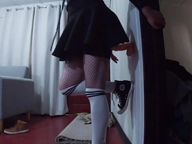 穿迷你裙的Chico从肛门拳交入门，塞进他的新巨型假阳具 japan coat blithe porn