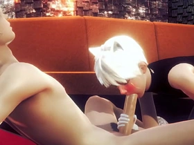 伪娘男同 - 艾伦手交和口交 - 伪娘伪男异装者动漫漫画日本亚洲游戏色情同性恋 korean boy gay porn