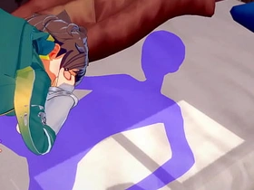 《为美好的世界献上祝福》男同版 - 和真激烈性爱[手交、口交、被操第一视角] - 日本动漫游戏色情同性 porn gay japanese hunk