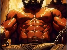 AI生成的蒙面肌肉诱惑：暗室勾引 download gay chinese porn